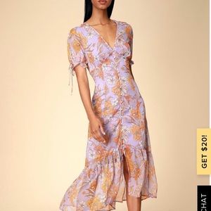 Astr the Label Chandler Floral Midi Dress